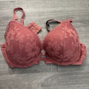 Aerie Pink Full Coverage Bra with Scalloped Trim